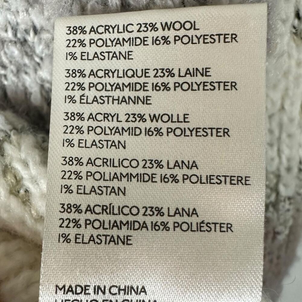 Free People Wool Fair Isle Puff Sleeve Sweater Home For the Holidays XL - Picture 11 of 12